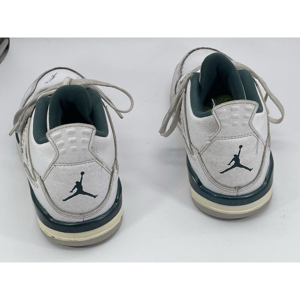 Air Jordan 4 Retro Oxidized Green White Dark Green GS Youth 2Y BQ7669-103 - Picture 4 of 6